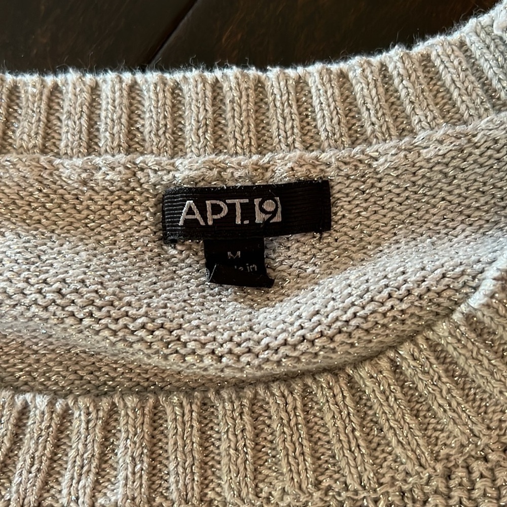 Apt9 gray metallic sweater M - Picture 5 of 10